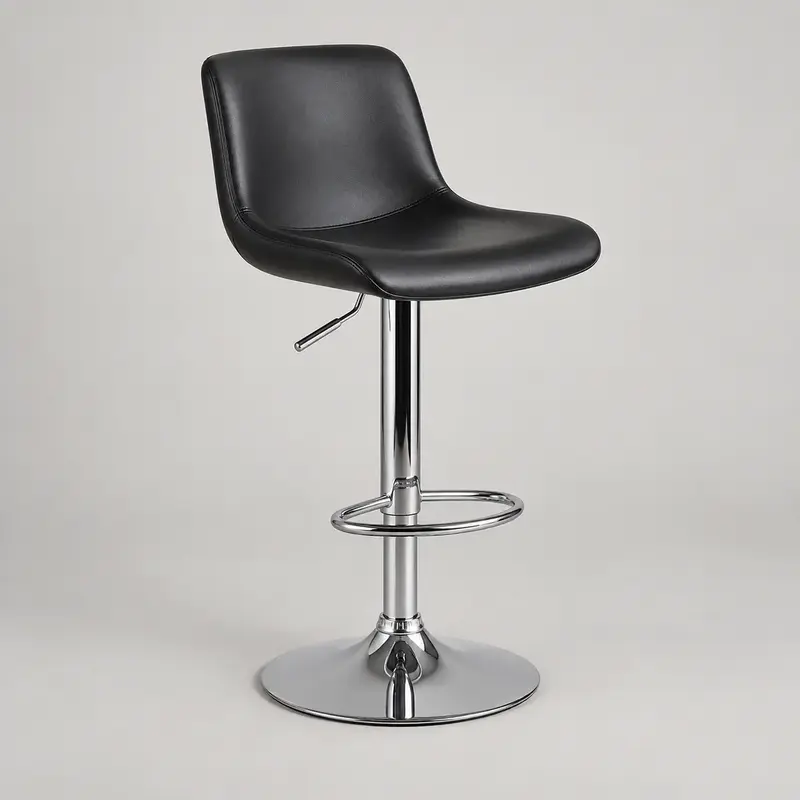 Black Chrome Bar Stool